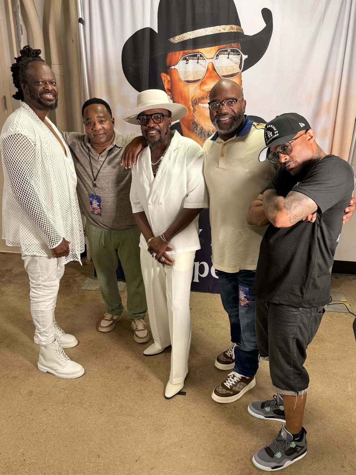 Group photo celebrating with friends of the brand